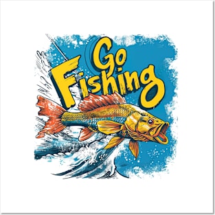 Fishing t-shirt Posters and Art